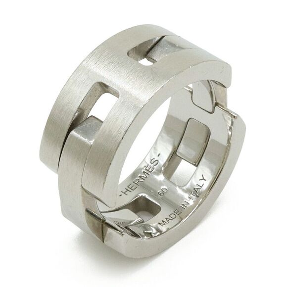 Hermes Turbo Metal Ring Silver - Picture 1 of 6
